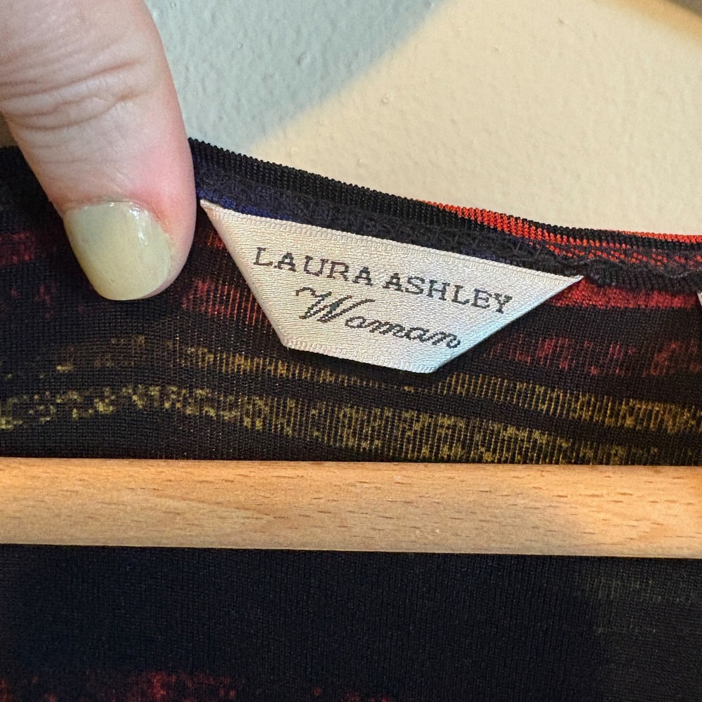 Laura Ashley Sleeveless Tank Rainbow Striped Top Multicolor Womens Plus 2X - Picture 5 of 8